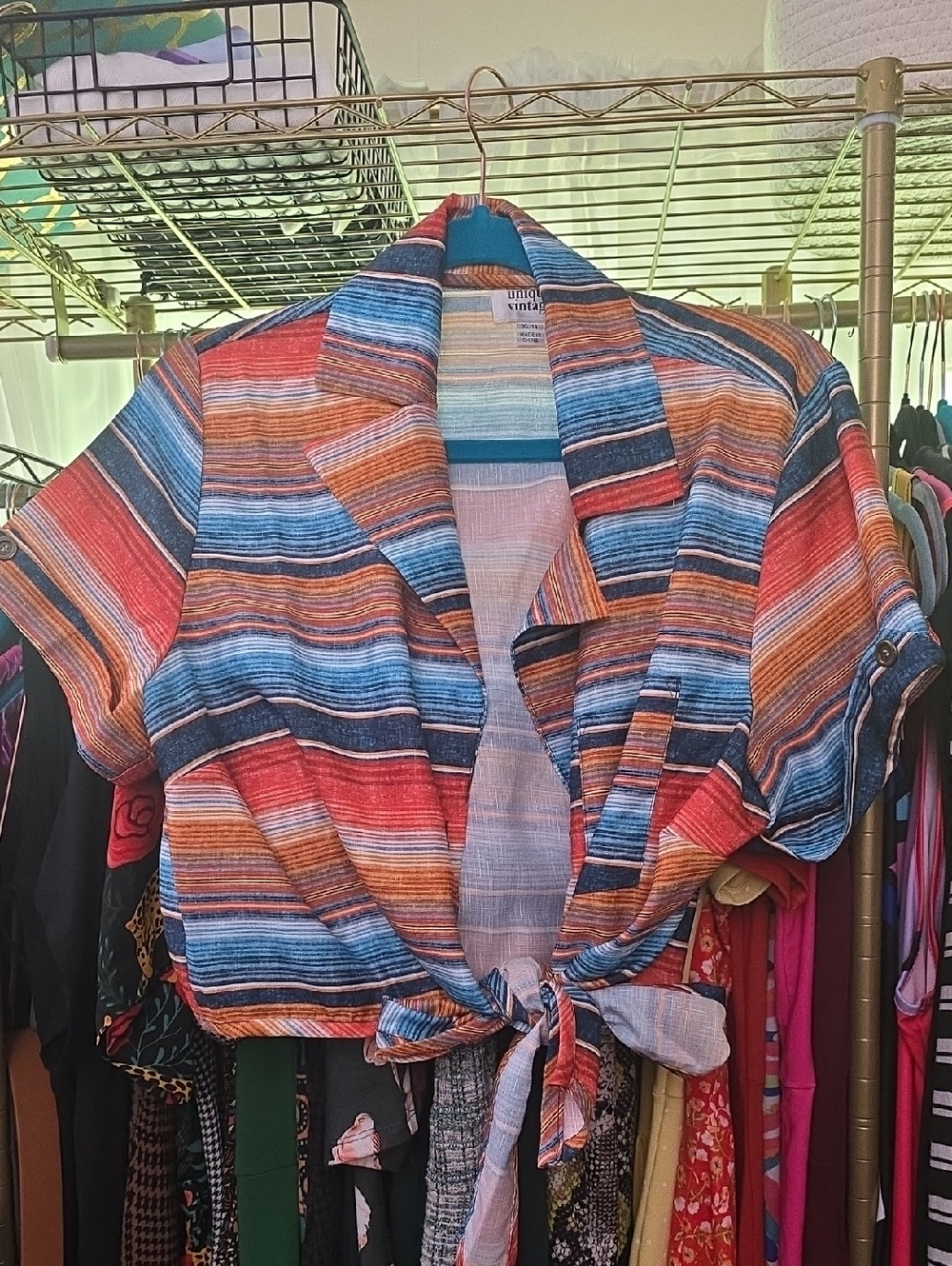 Unique Vintage Tie Top Button Down